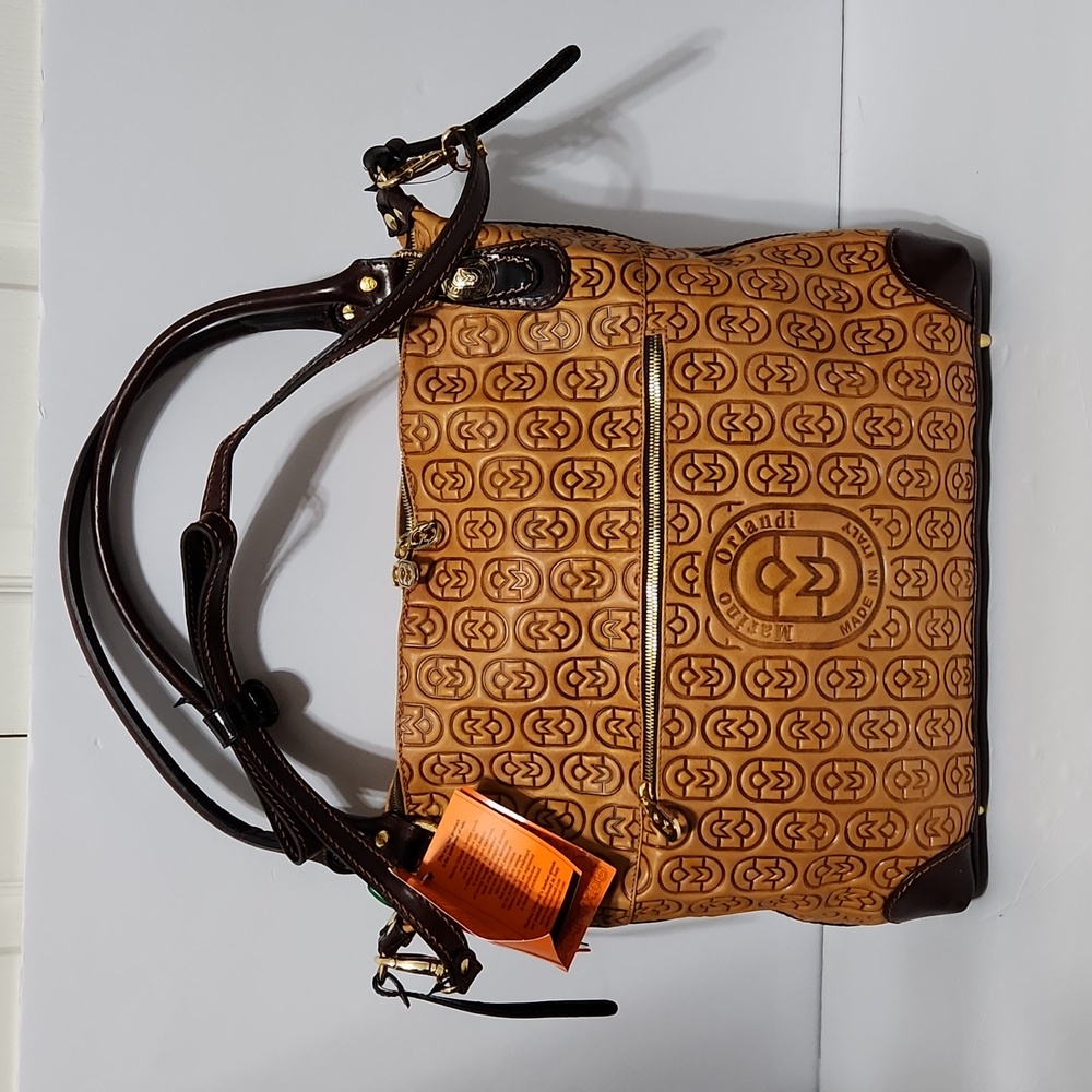 NWT Marino Orlandi Large Logo Handbag. Made in Italy.